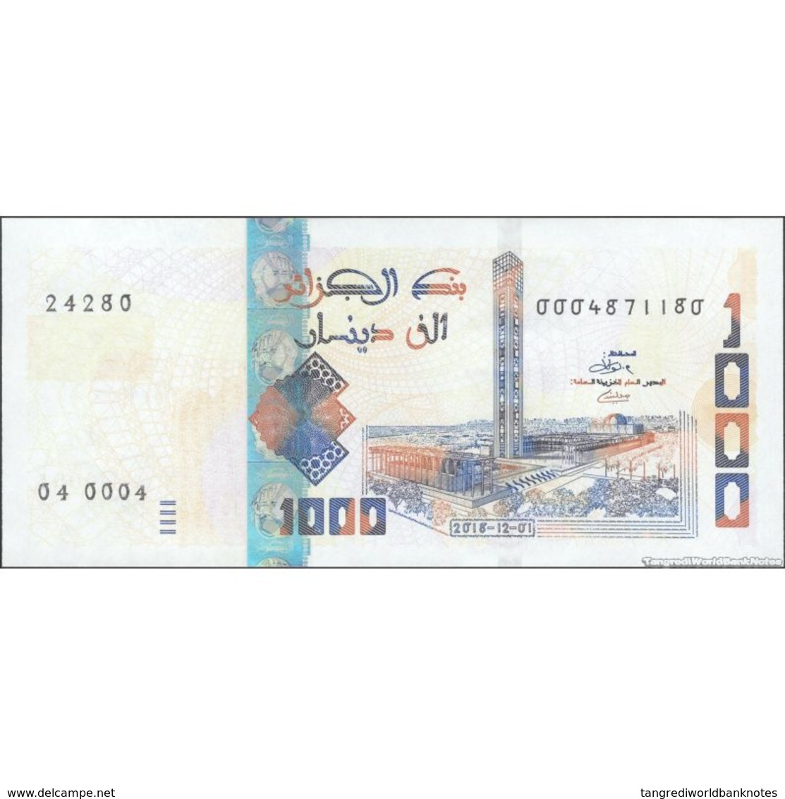 TWN - ALGERIA NEW - 1000 1.000 Dinars 1.12.2018 (2019) UNC - Argelia