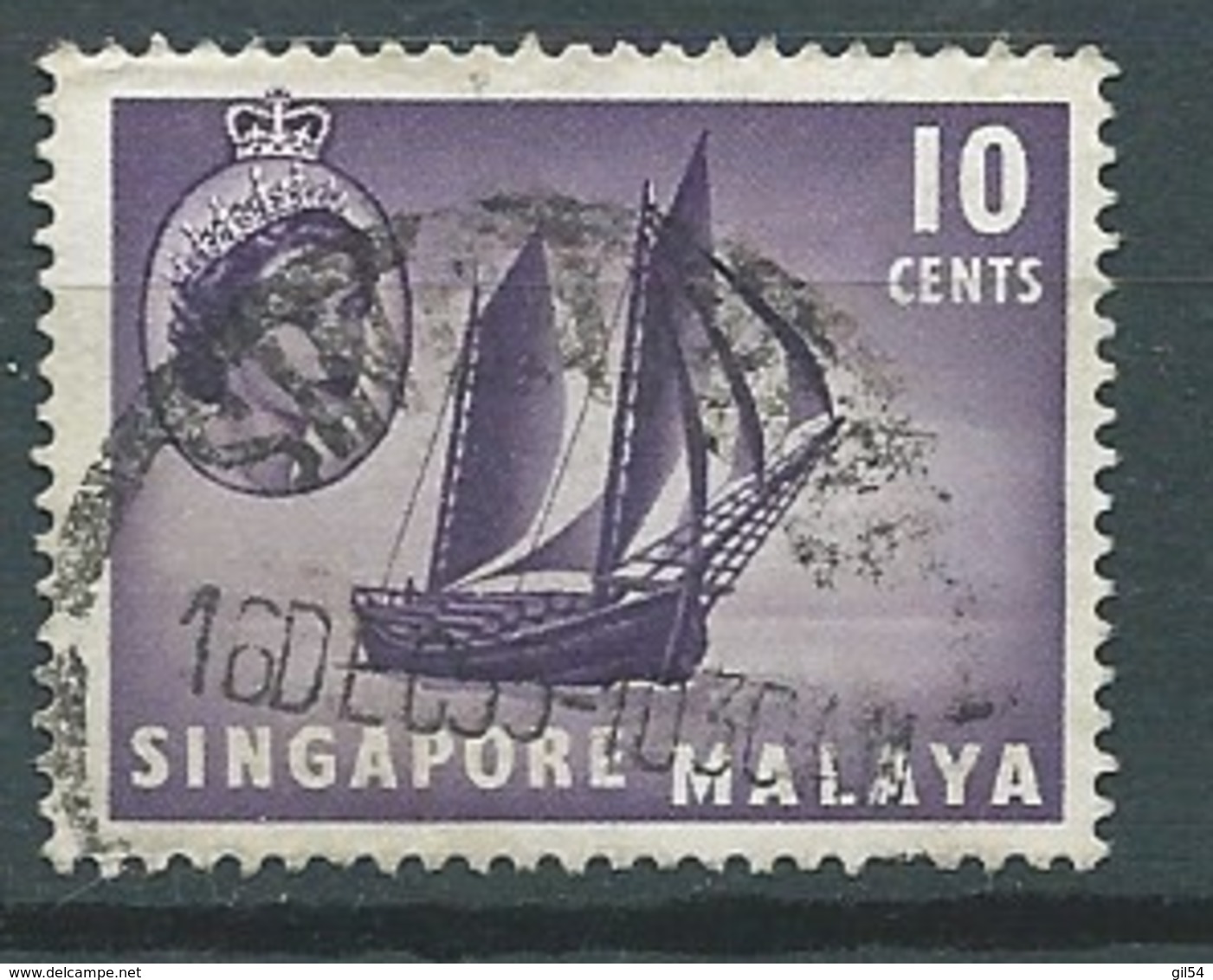 Singapour     Yvert N°  34  Oblitéré   - Bce 17413 - Singapore (...-1959)