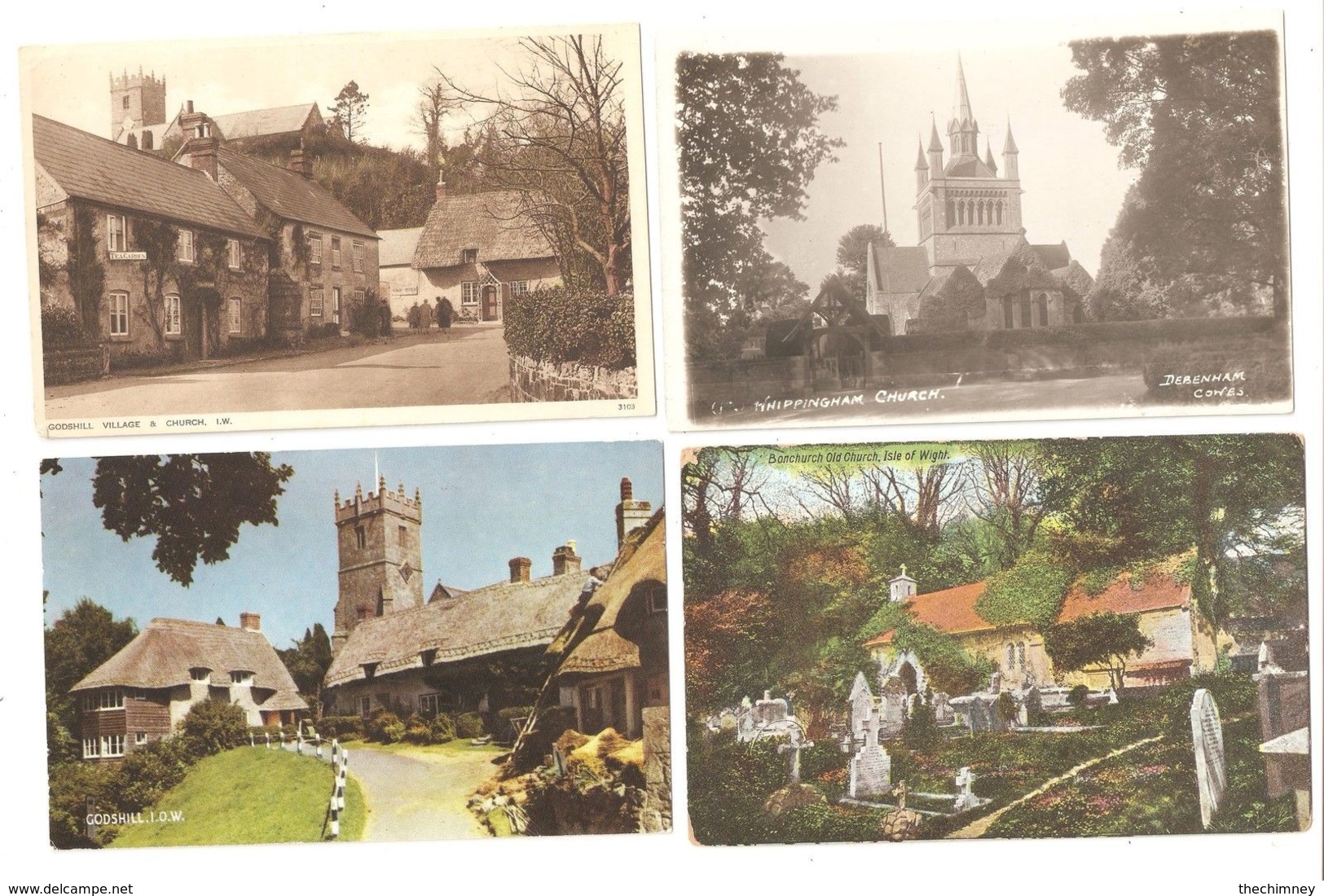 FOUR ISLE OF WIGHT OLD POSTCARDS - Otros & Sin Clasificación