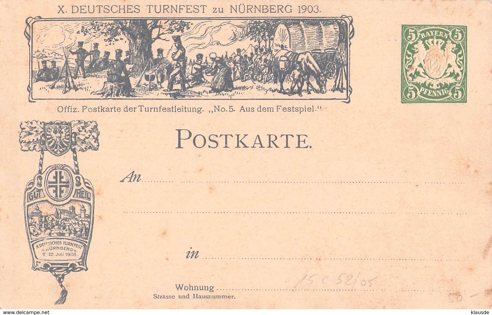 PP15 C 056/05 Nürnberg Deutsches Turnfest 1903 - Sonstige & Ohne Zuordnung