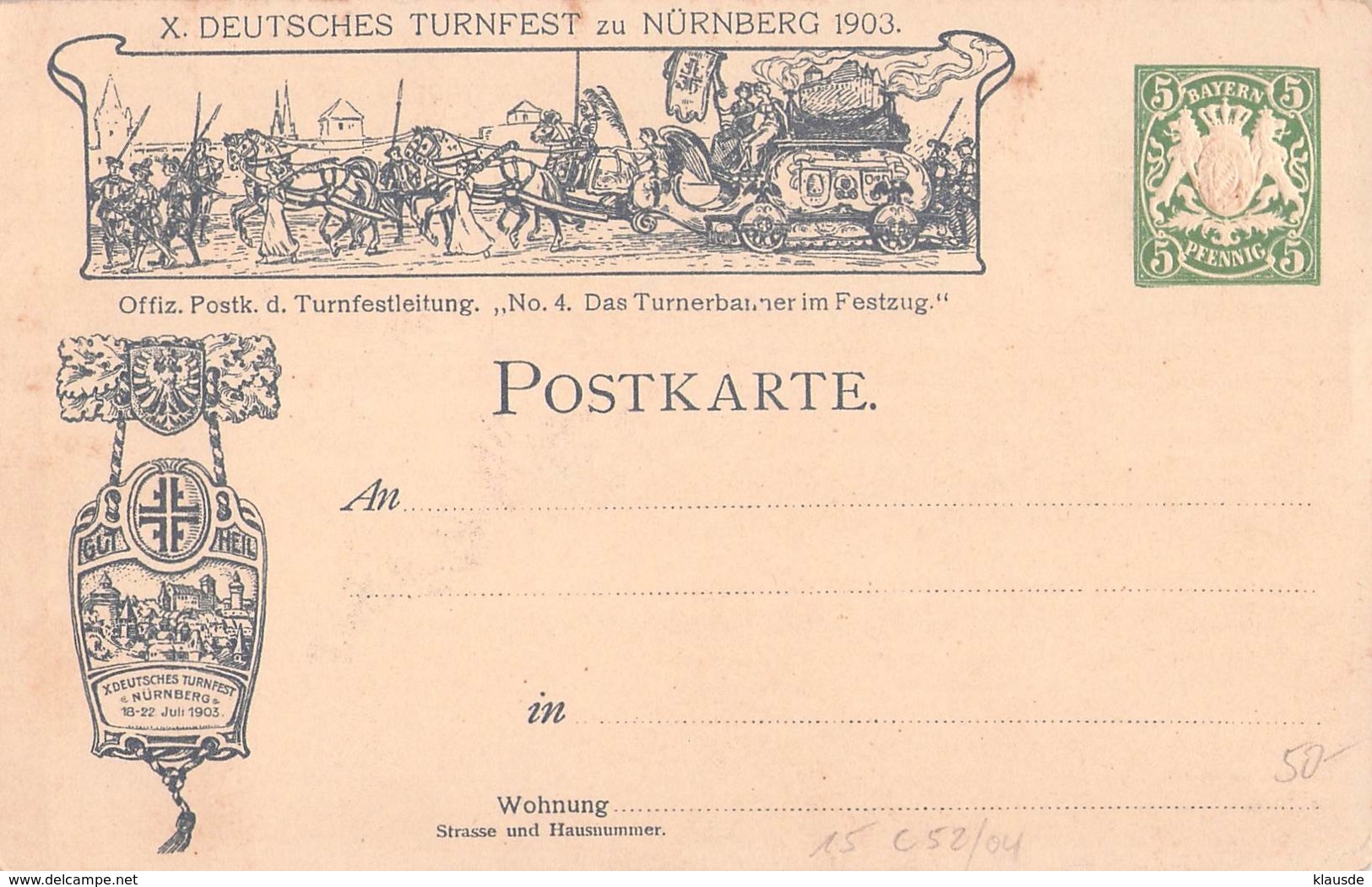 PP15 C 056/04 Nürnberg Deutsches Turnfest 1903 - Sonstige & Ohne Zuordnung