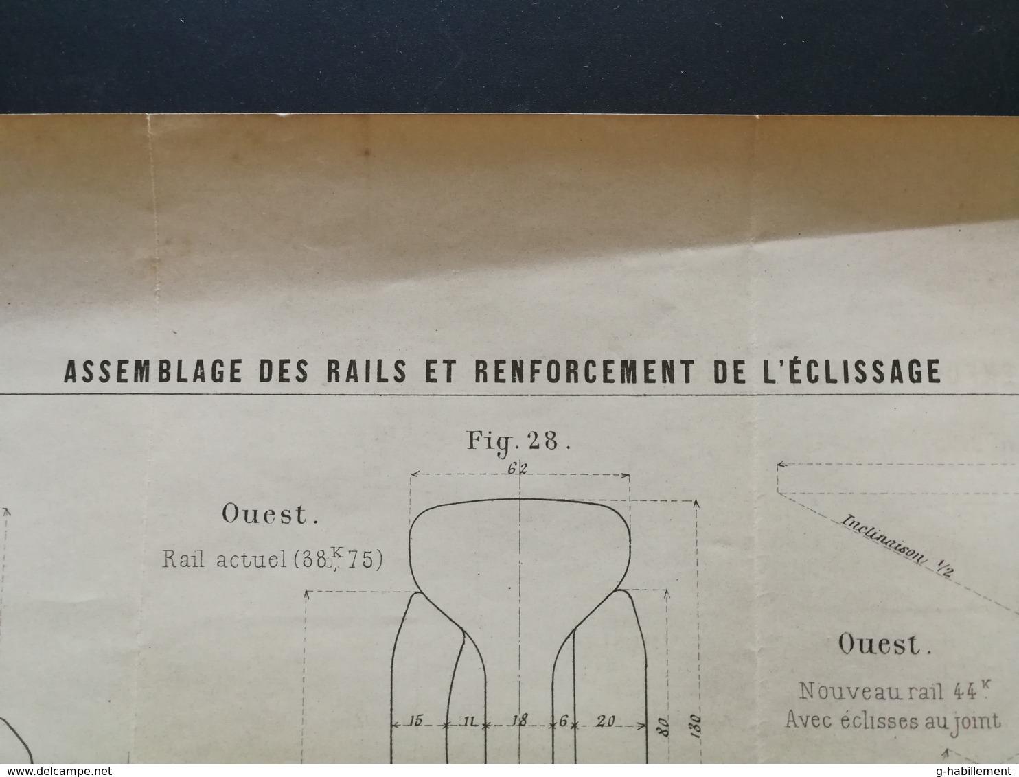 ANNALES DES PONTS Et CHAUSSEES - Plan D'Assemblage De Rails - Imp L.Courtier 1891 (CLE66) - Macchine