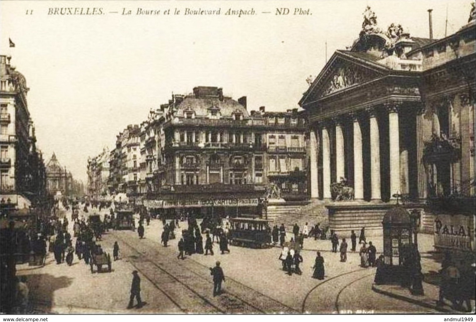 BRUXELLES - La Bourse Et La Boulevard Anspach - N'a Pas Circulé - Avenues, Boulevards