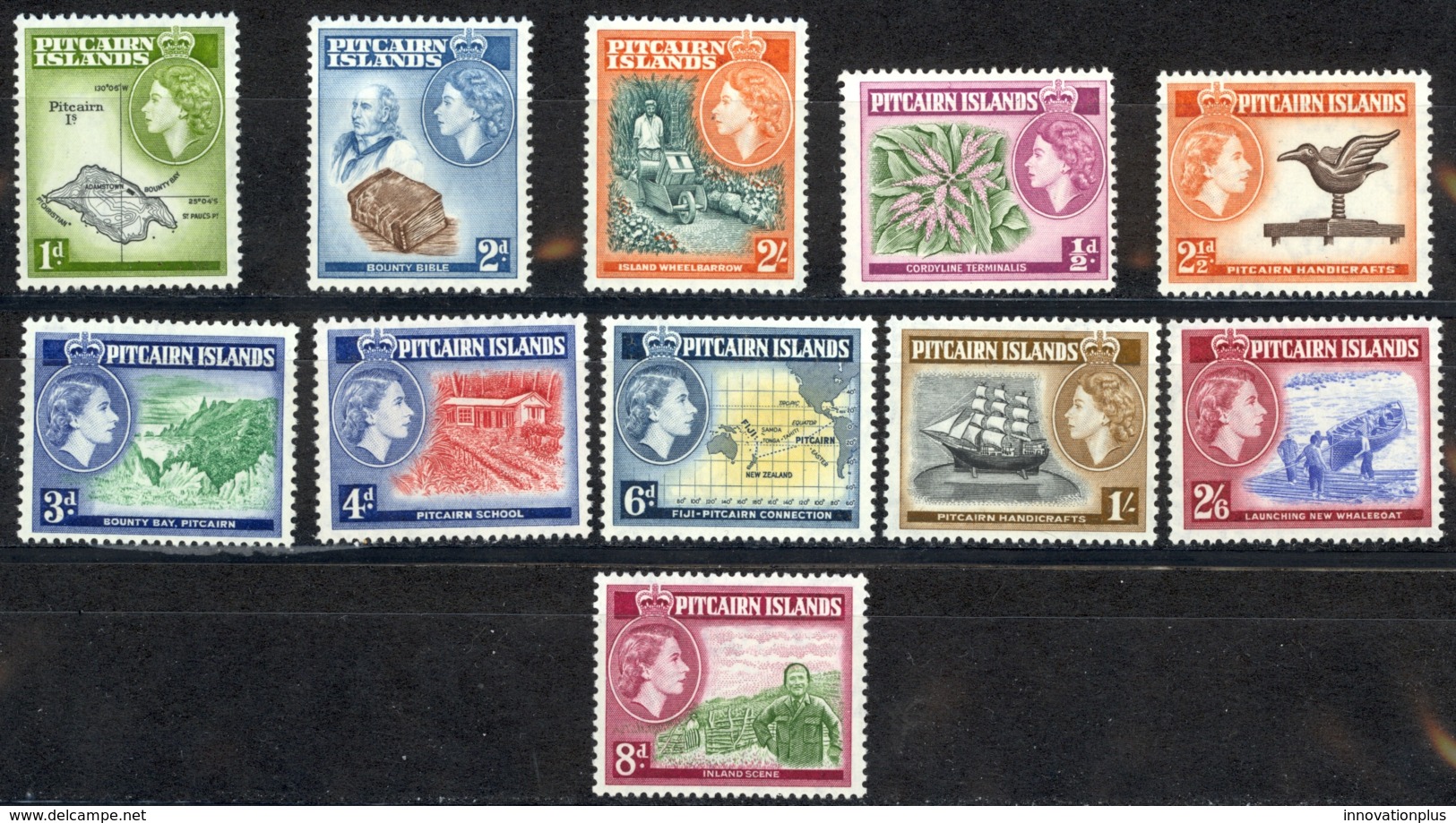 Pitcairn Islands Sc# 20-30 MNH 1957 Definitives - Pitcairn Islands