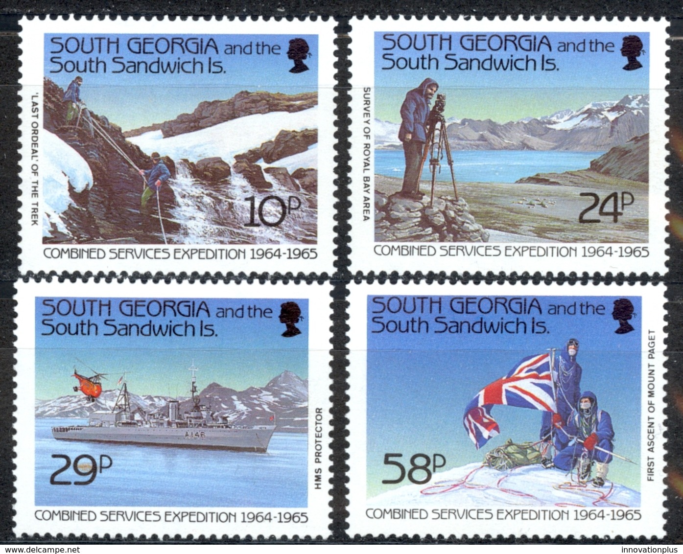 South Georgia Sc# 139-142 MNH 1989 Combined Services Expedition - Georgia Del Sud