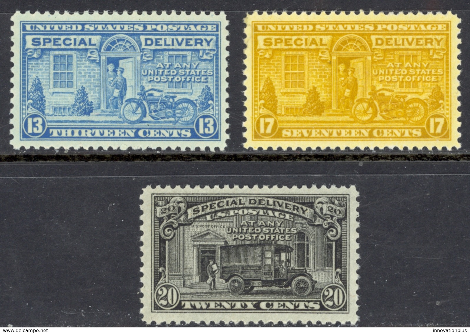 USA Sc# E17-E19 MNH 1944-1951 Postman And Motorcycle - Special Delivery, Registration & Certified