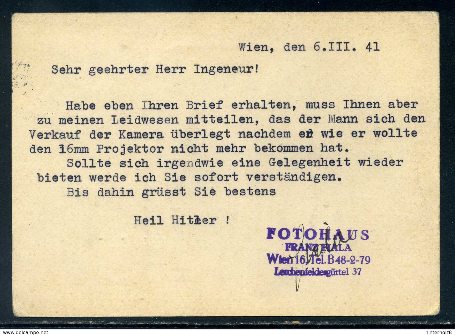 Ostmark/Wien; PK 6+4 Pf., Gel. 1941; Sonderpostkarte Für Winterhilfswerk / WHW - Sonstige & Ohne Zuordnung