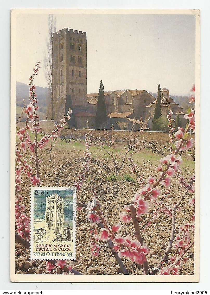 66 Conflent Abbaye St Michel De Cuxa Floraisons Carte Maximum - Autres & Non Classés