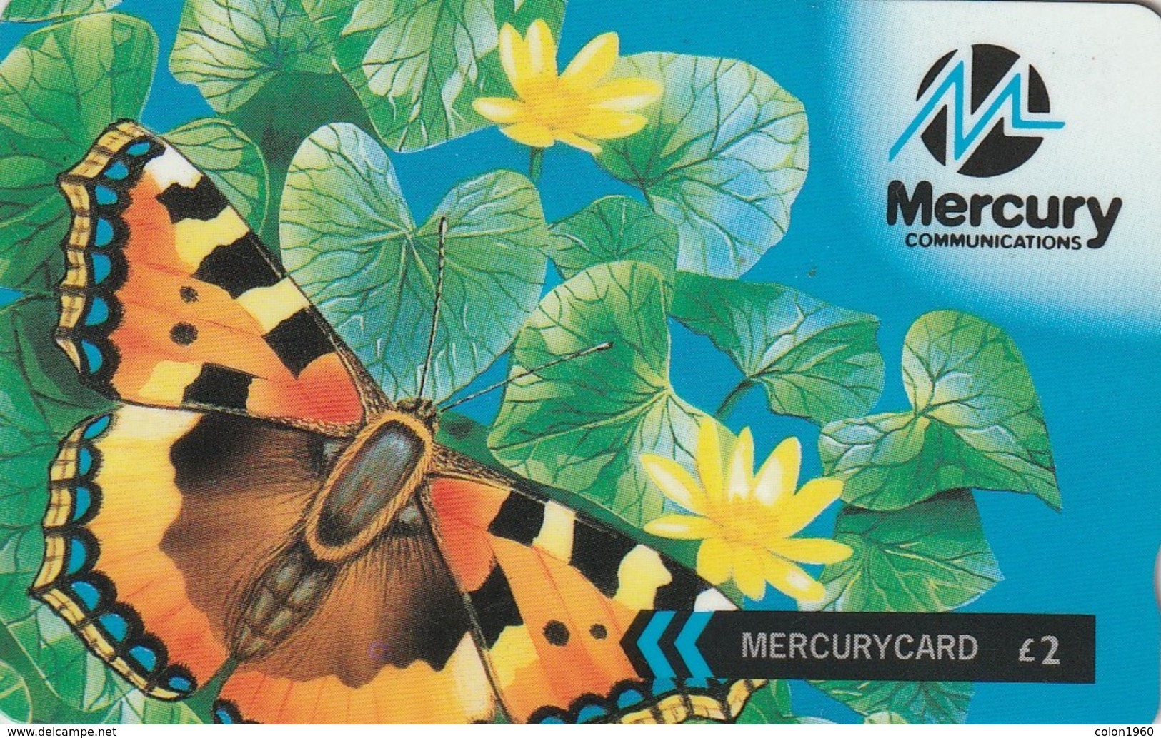 REINO UNIDO. British Wildlife. Butterfly (Mercury Pager) 37MERC. MER434C  (001) - Mercury Communications & Paytelco