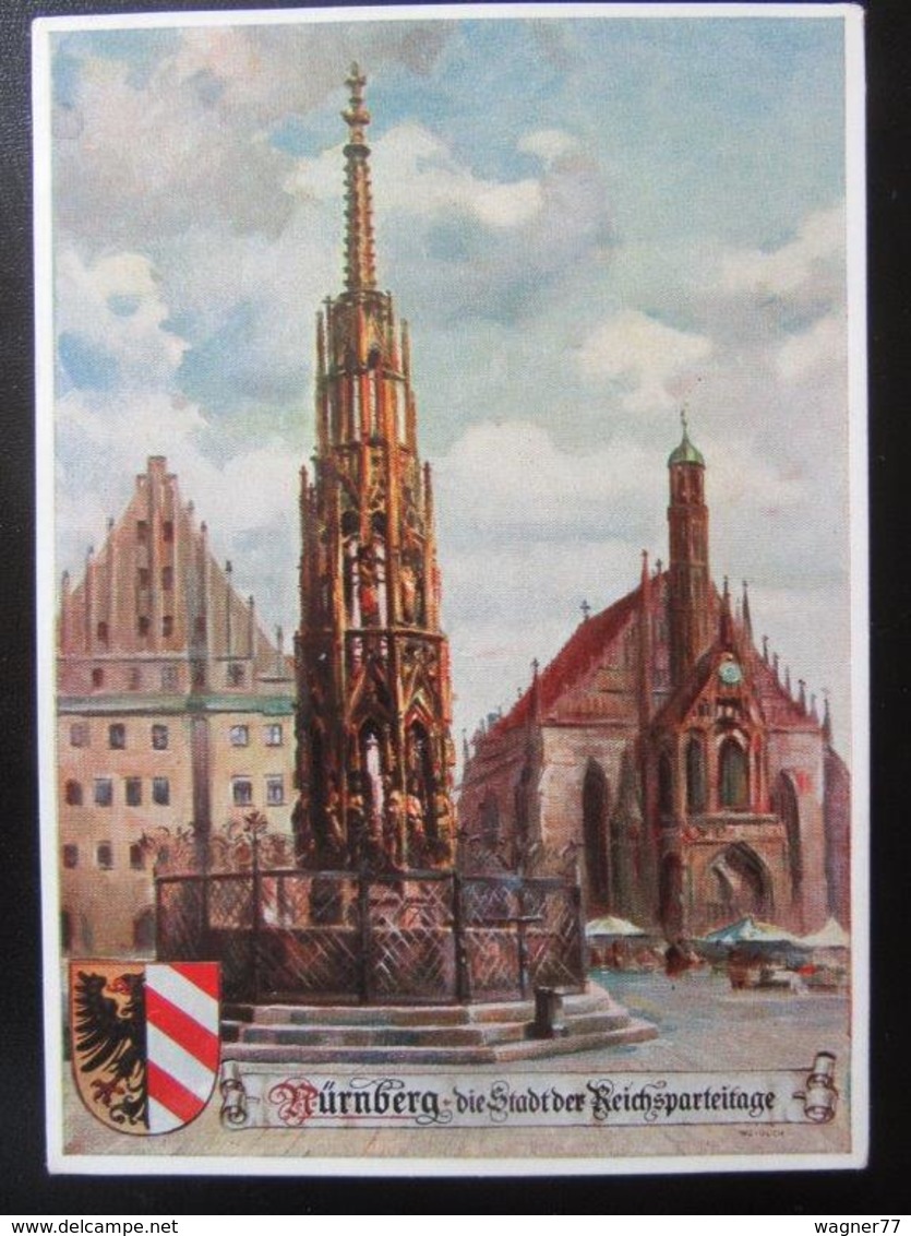 Postkarte Propaganda - Nürnberg Stadt Der Reichsparteitage - Briefe U. Dokumente