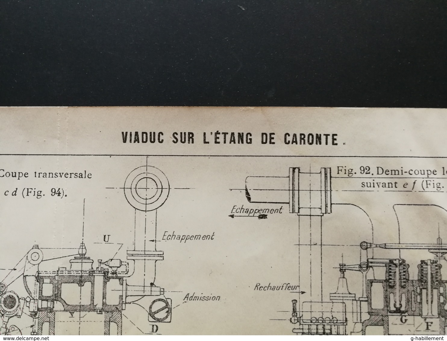 ANNALES DES PONTS Et CHAUSSEES (Dep 13) - Plan Du Viaduc Sur L'étang De Caronte - Imp A.Gentil 1915 (CLE72) - Travaux Publics