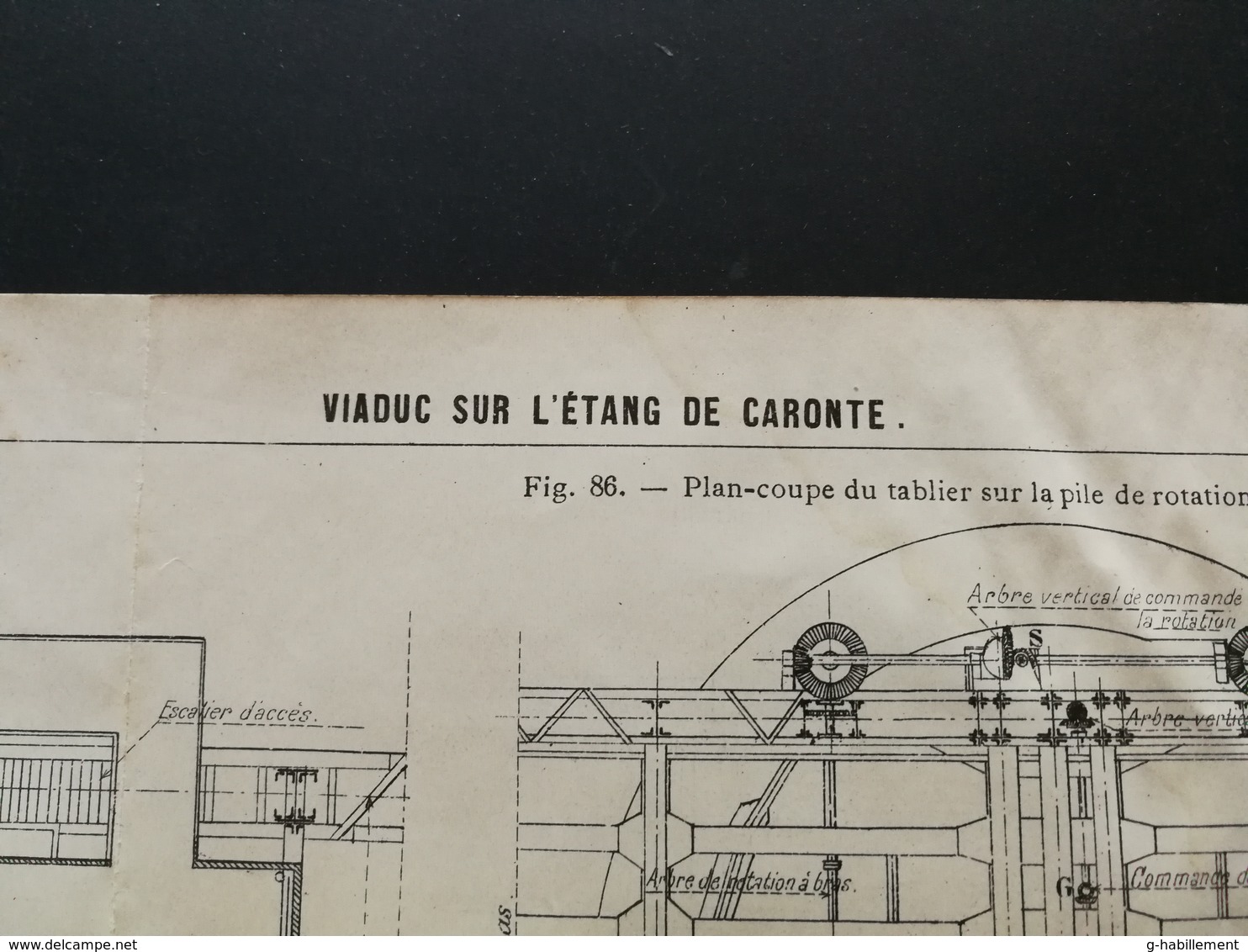 ANNALES DES PONTS Et CHAUSSEES (Dep 13) - Plan Du Viaduc Sur L'étang De Caronte - Imp A.Gentil 1915 (CLE73) - Public Works