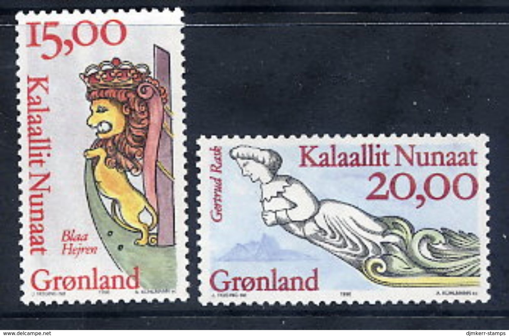 GREENLAND 1996 Ships' Figureheads III  MNH / **.  Michel 294-95 - Nuevos