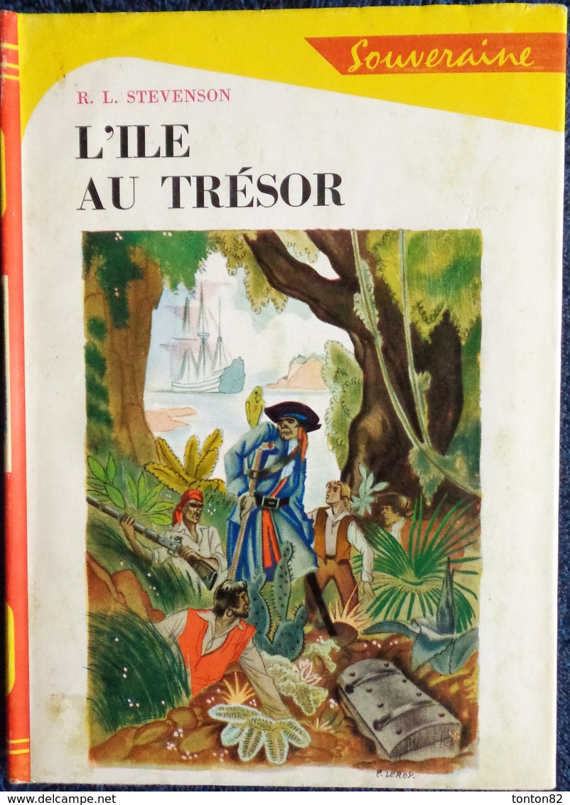 Robert-Louis Stévenson  - L'Île Au Trésor - Bibliothèque Rouge Et Or -  ( 1948 ) . - Bibliothèque Rouge Et Or