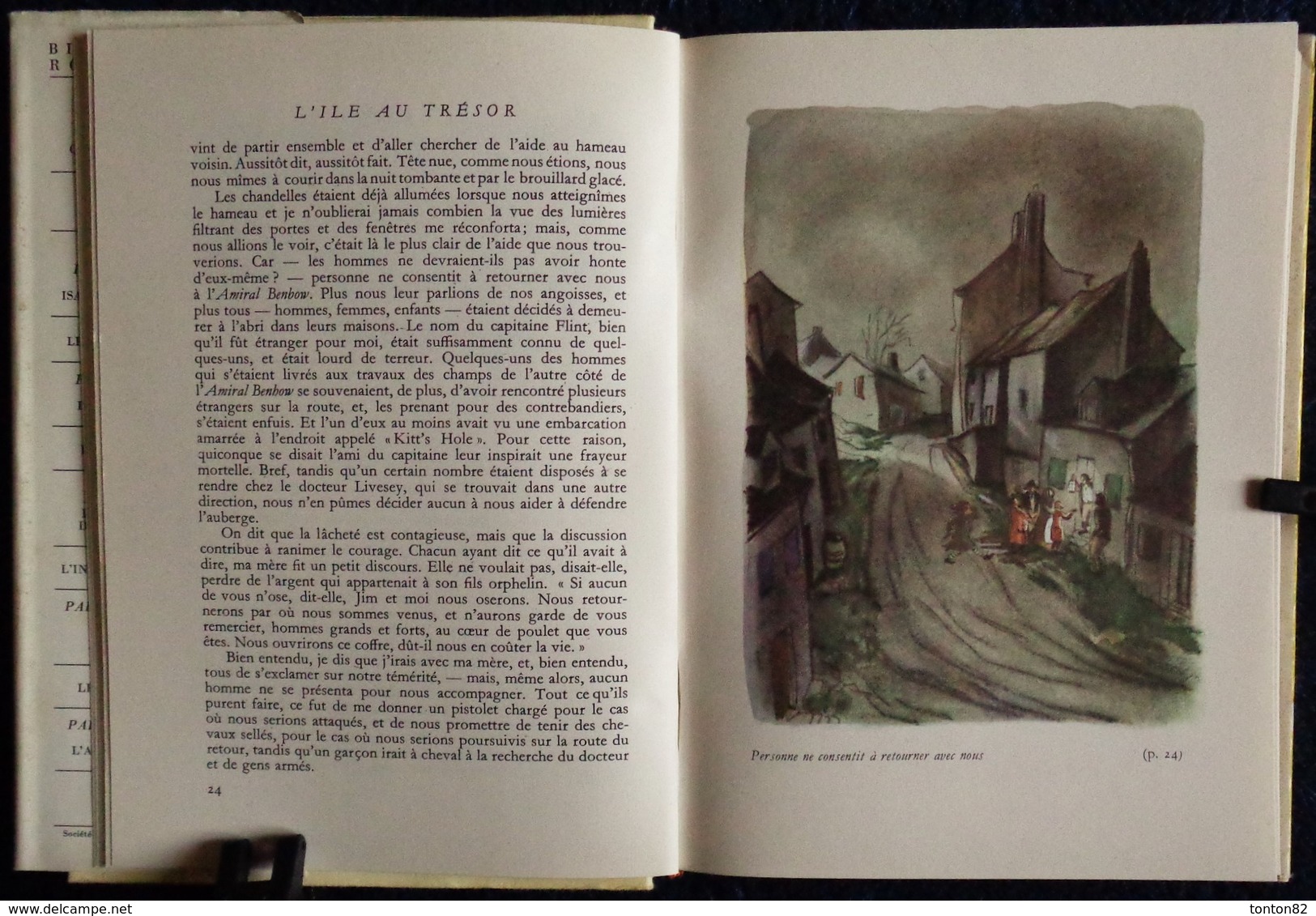 Robert-Louis Stévenson  - L'Île Au Trésor - Bibliothèque Rouge Et Or -  ( 1948 ) . - Bibliothèque Rouge Et Or