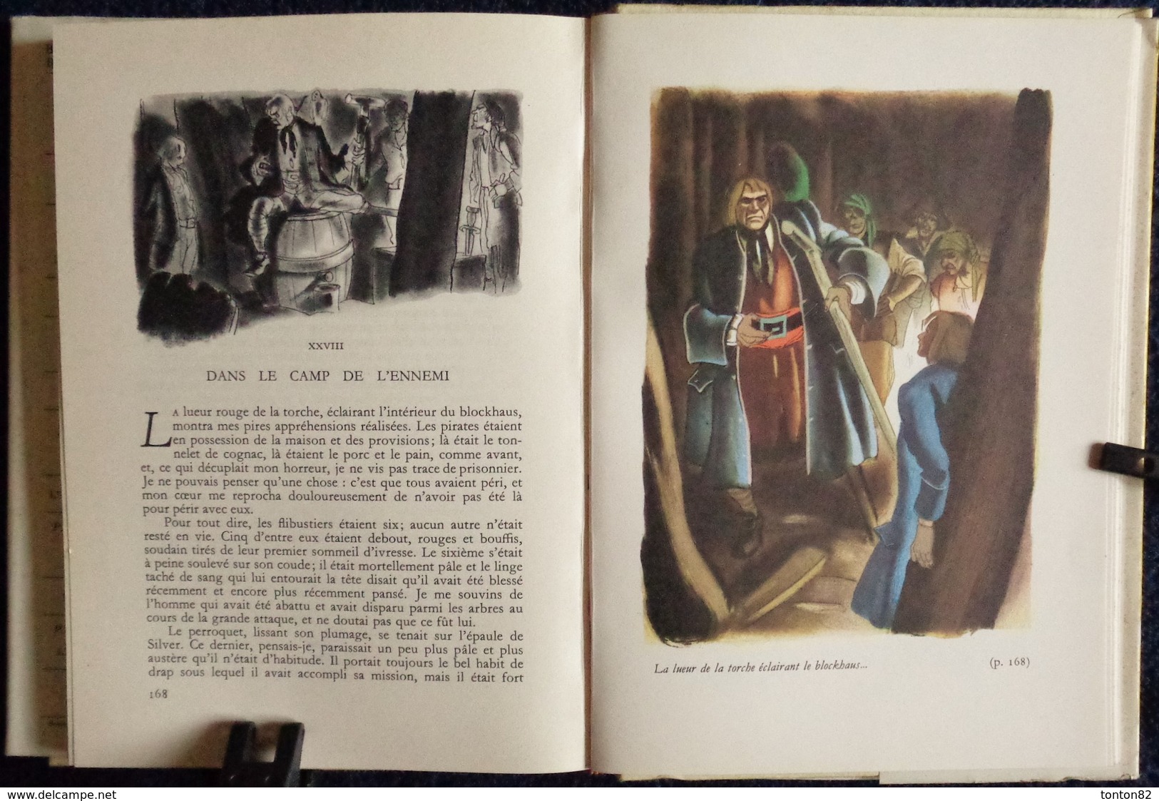 Robert-Louis Stévenson  - L'Île au trésor - Bibliothèque Rouge et Or -  ( 1948 ) .