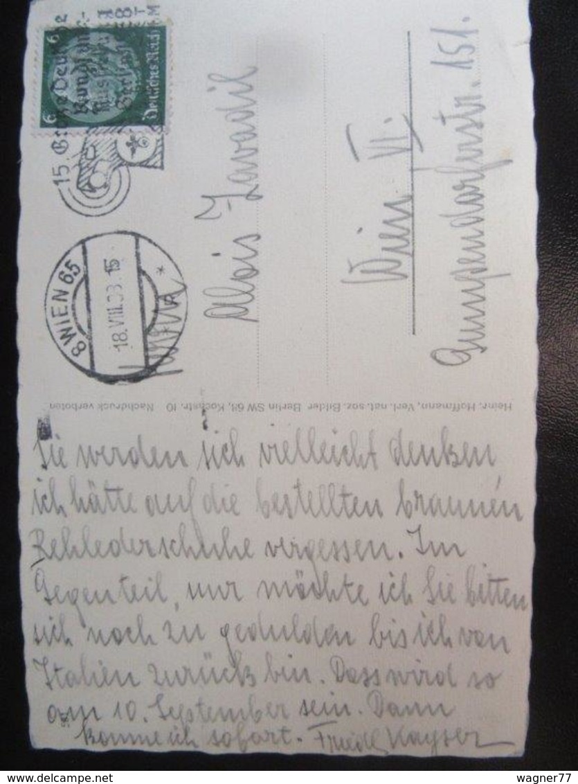 Postkarte Propaganda - Hitler - Berghof - Obersalzberg (Mini-Riß) - Briefe U. Dokumente