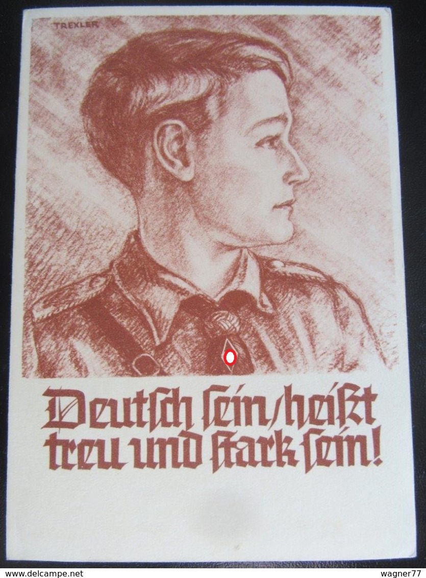 Postkarte Propaganda - HJ - Hitlerjugend - Trexler - Briefe U. Dokumente