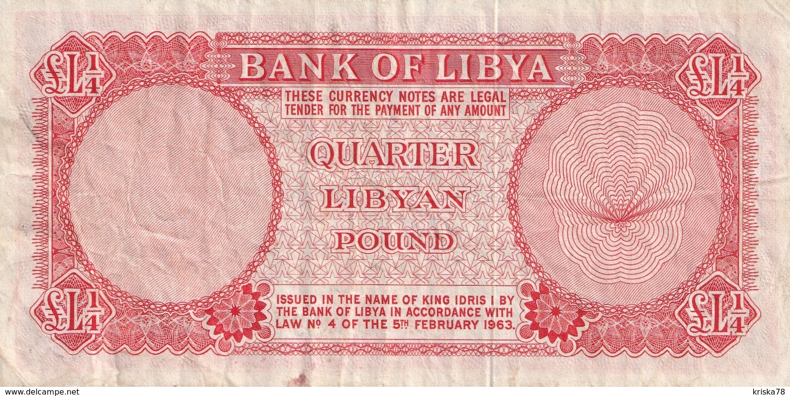 1/4 POUND 1963 - Libië