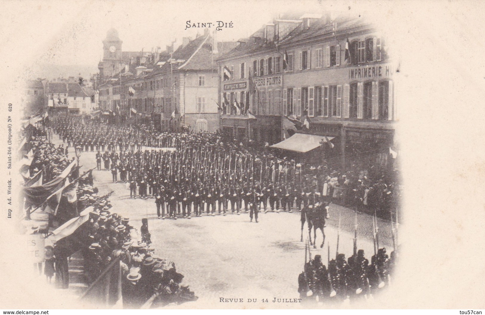 SAINT-DIE - VOSGES  - (88) - CPA PRÉCURSEUR ANIMÉE. - Saint Die