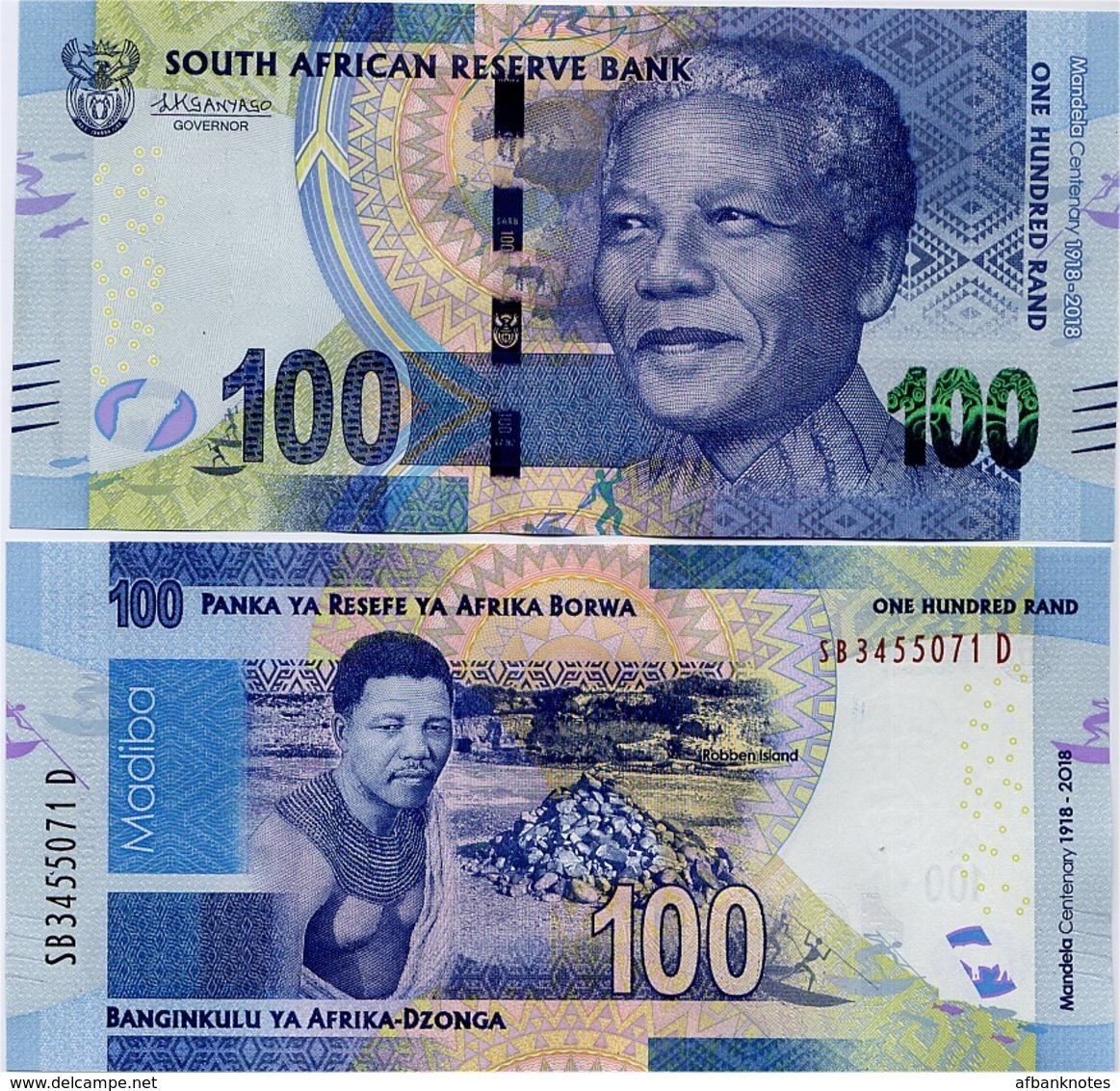 SOUTH AFRICA       Set 10-20-50-100-200 Rand      Comm.      P-New       ND (2018)       UNC - Suráfrica