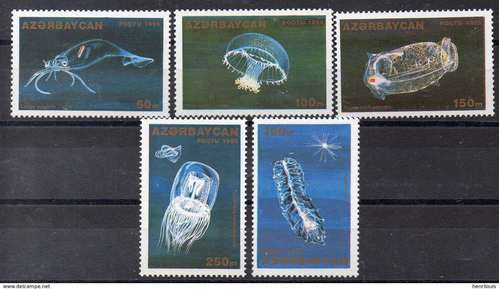 AZERBAIDJAN   Timbres Neufs ** De 1995  ( Ref 6360 )  Animaux - Vie Marine - Azerbaïdjan