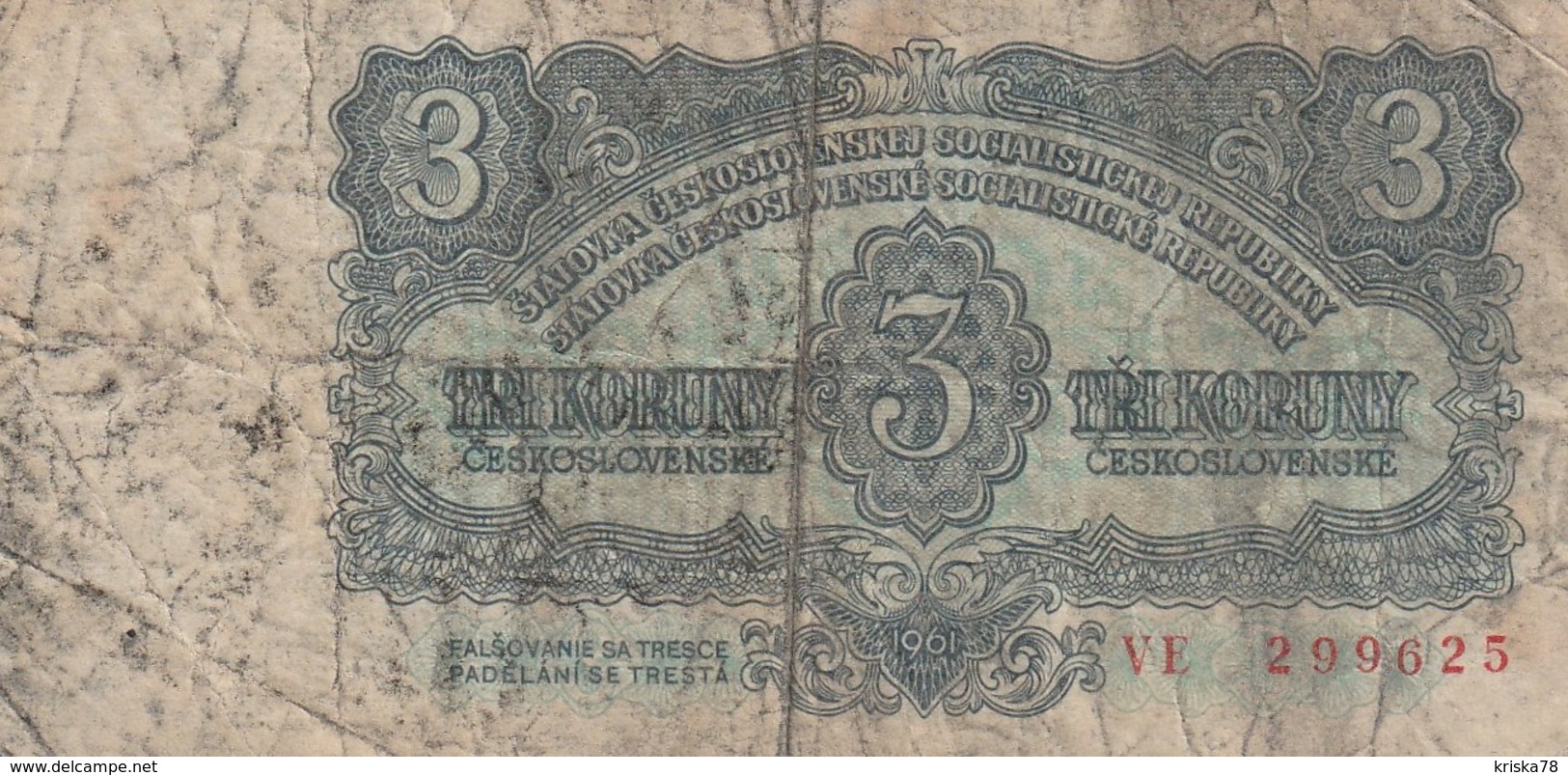 3 KORUN 1961 - Czechoslovakia