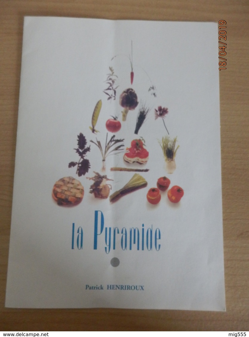 Menu Du Restaurant La Pyramide De Vienne (Isère). Fin Des Années 90. Chef : Patrick Henriroux - Menus