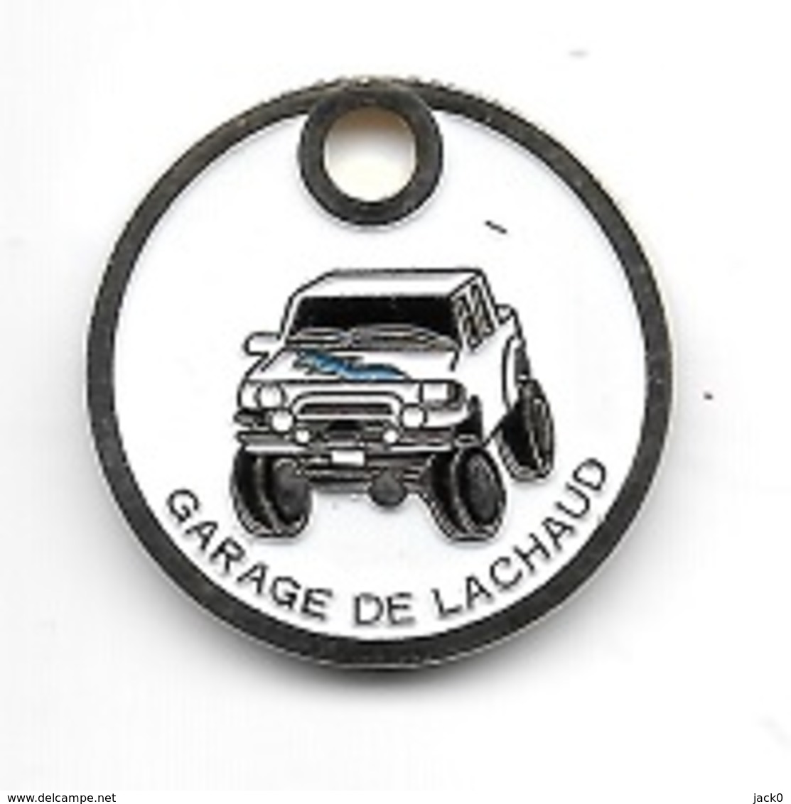 Jeton De Caddie  Ville, Automobile, GARAGE  DE  LACHAUD  Verso  63200  MALAUZAT, SPECIALISTE 4X4   Recto  Verso - Jetons De Caddies