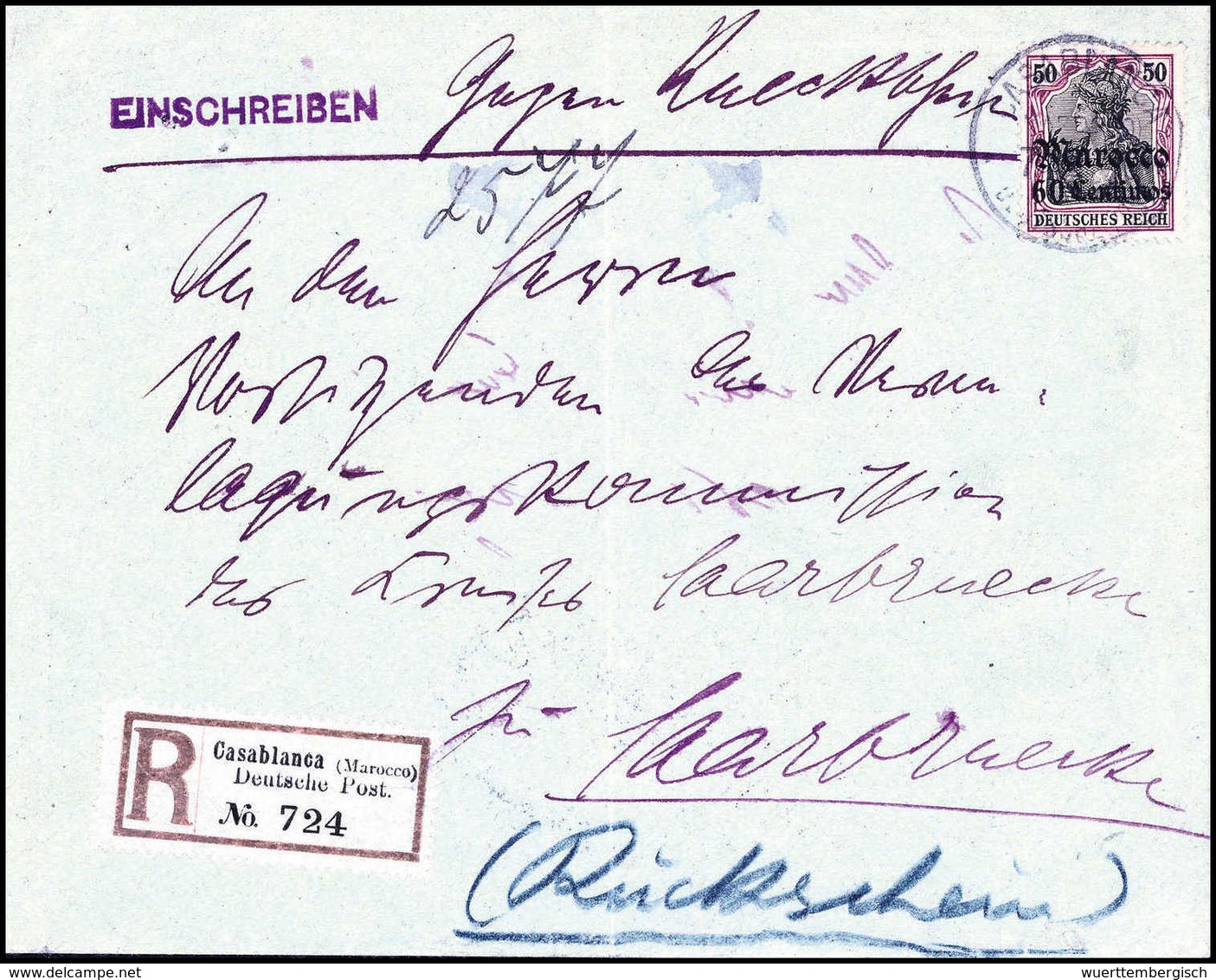 Beleg Deutsche Auslandspost Marokko - Other & Unclassified