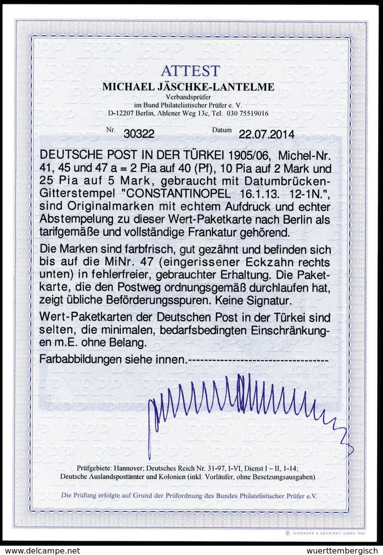 Beleg Deutsche Auslandspost Türkei - Autres & Non Classés