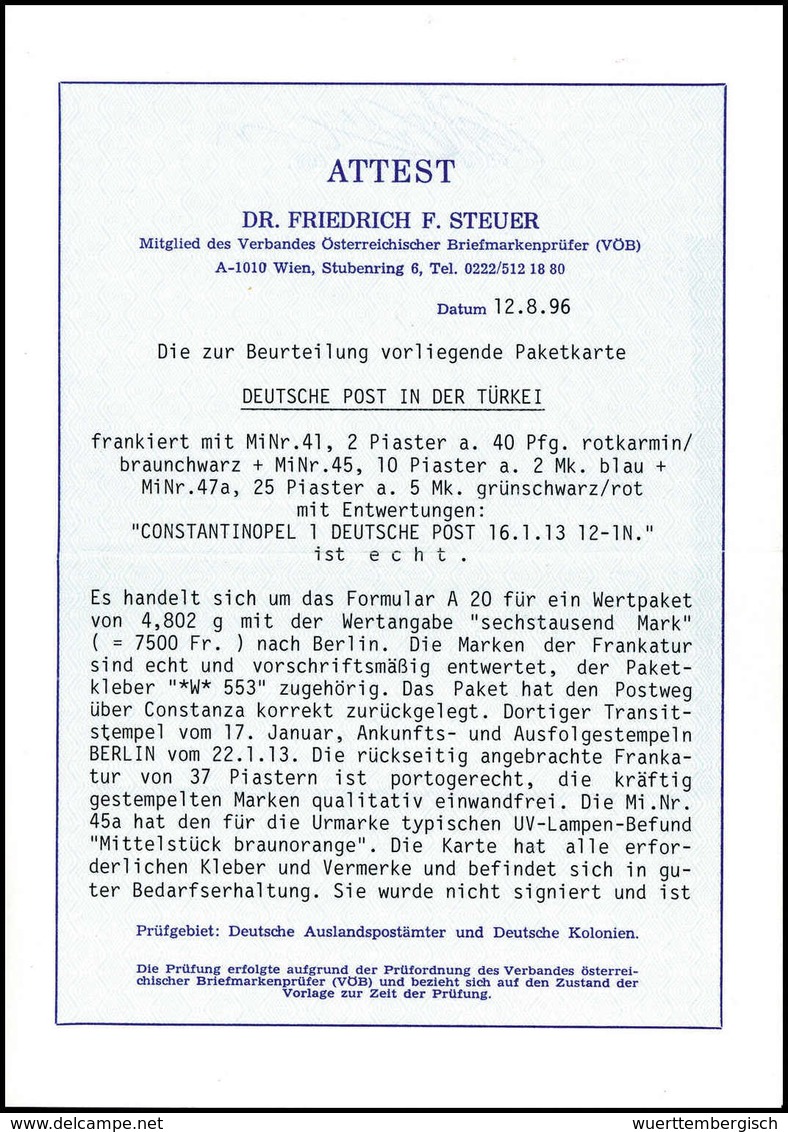 Beleg Deutsche Auslandspost Türkei - Autres & Non Classés