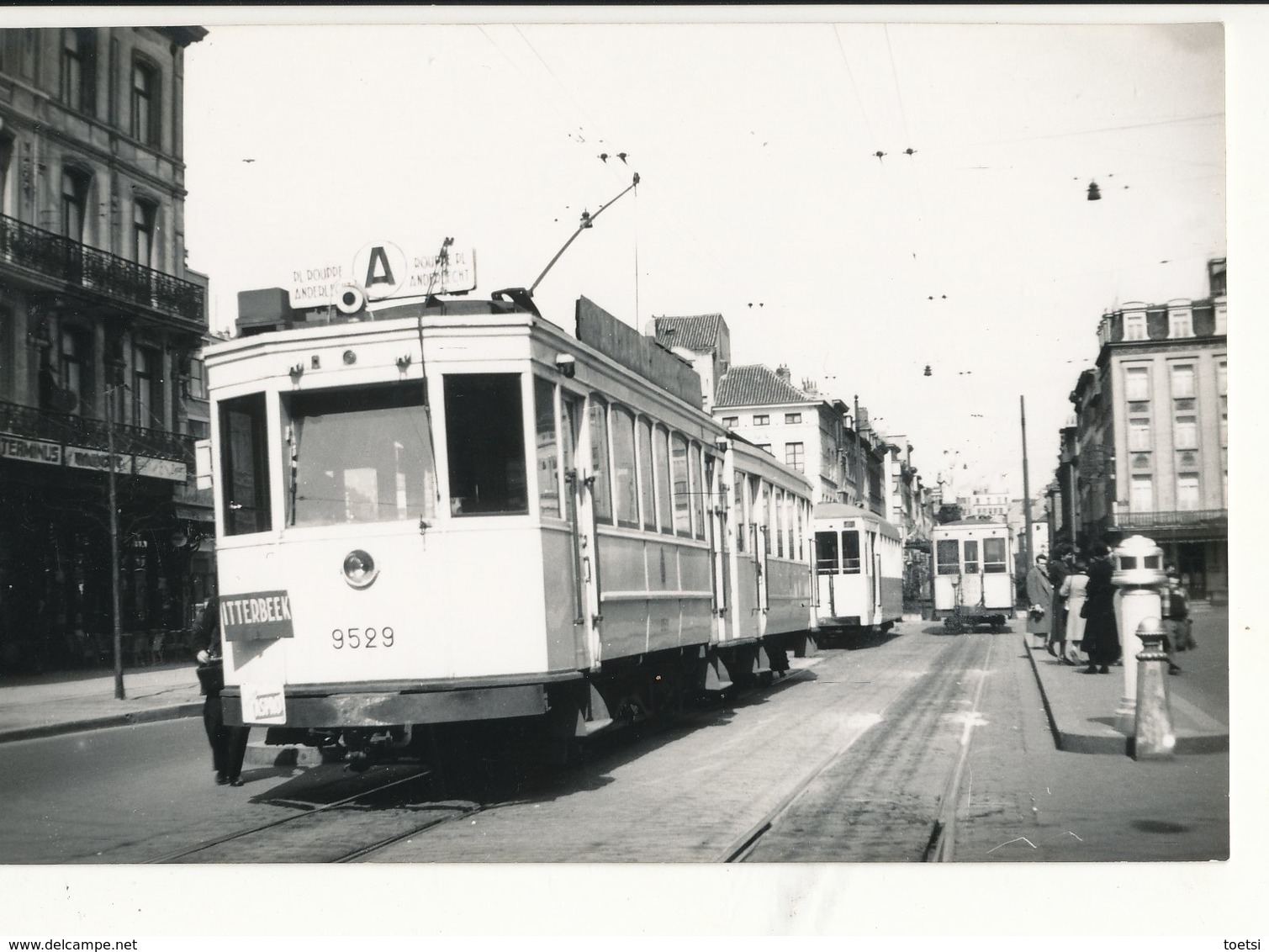 TRAM  VICINAL  Bruxelles  Brussel   Place Rouppe Photo 14 X 9 Cm - Vervoer (openbaar)