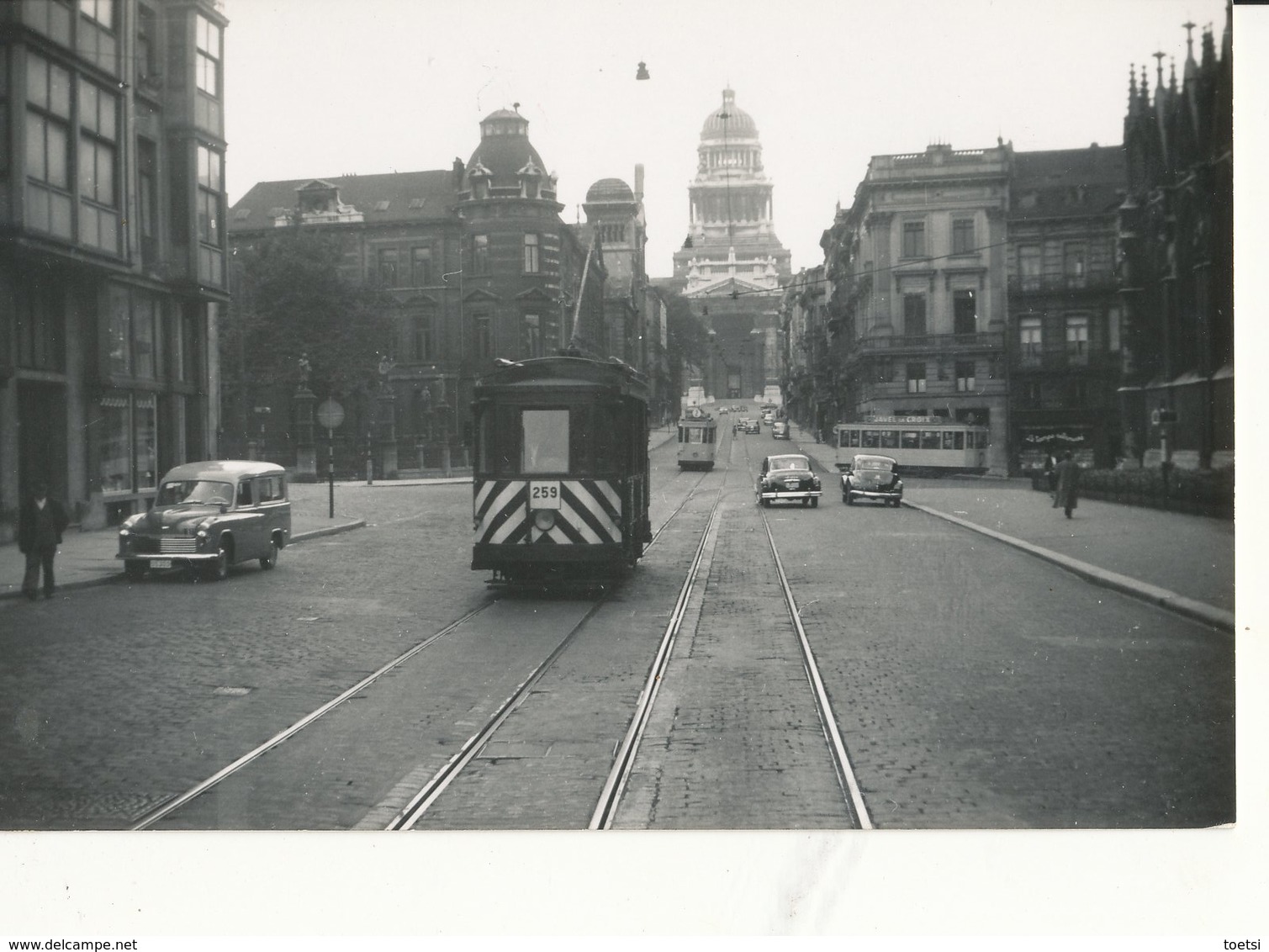 TRAM  VICINAL  Bruxelles  Brussel  Palais De Justice  Photo 14 X 9 Cm  Motrice De Service - Vervoer (openbaar)