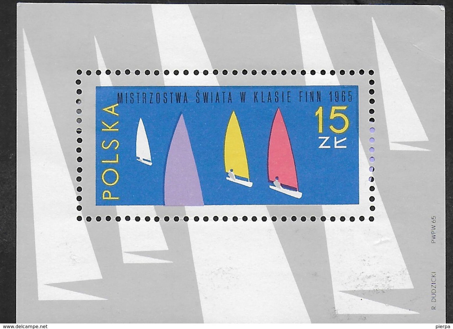 POLONIA - CAMPIONATO VELA CLASSE FINN 1965 -  FOGLIETTO NUOVO* -  (YVERT BF 43 - MICHEL BL 36) - Sailing