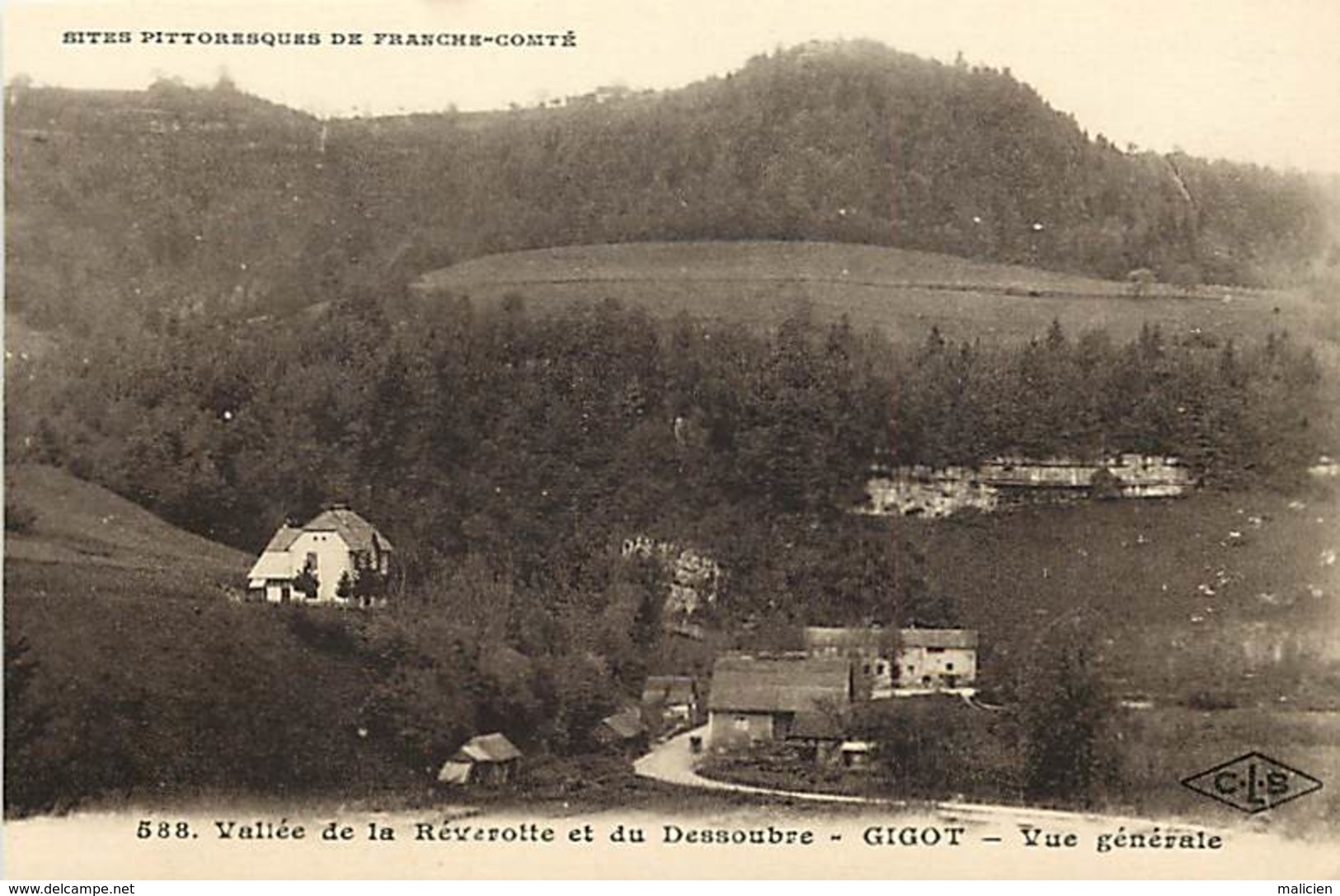 - Doubs -ref-A840- Gigot - Vue Generale - Vallée De La Reverotte Et Du Dessoubre - Carte Bon Etat - - Autres & Non Classés