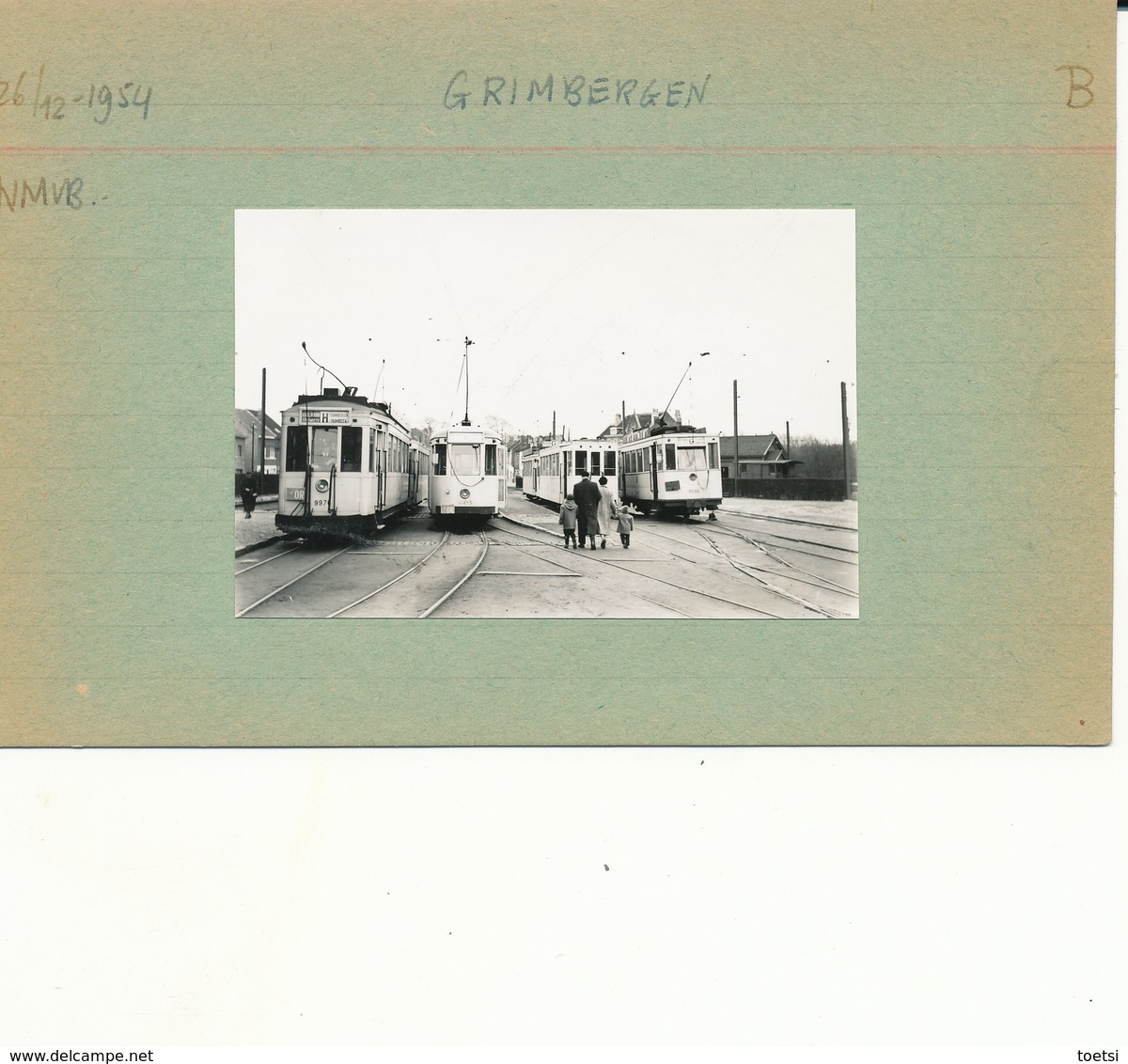 TRAM  VICINAL GRIMBERGEN TERMINUS STATION    FOTO   8  X  5.5  Cm - Grimbergen