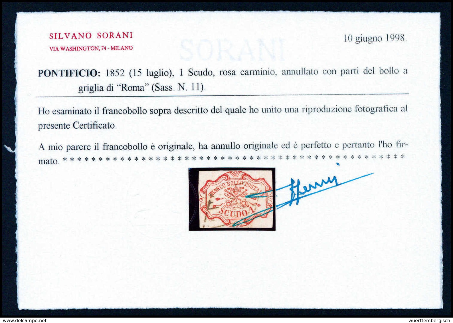 Gest. Italien Staaten Kirchenstaat - Sonstige & Ohne Zuordnung