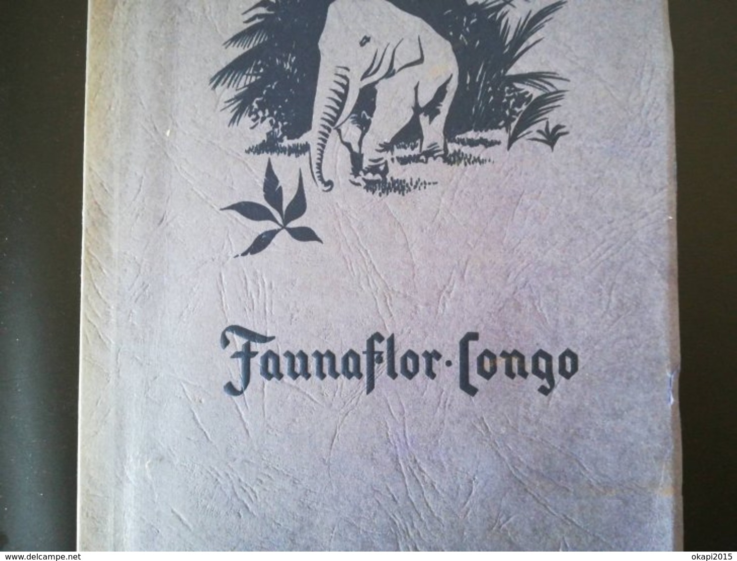 Carte Congo Belge ethnographique +  livre "Faunaflor Congo" complété vieux papiers colonie Belgique