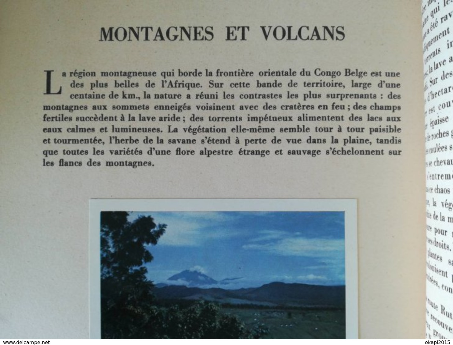 Carte Congo Belge ethnographique +  livre "Faunaflor Congo" complété vieux papiers colonie Belgique