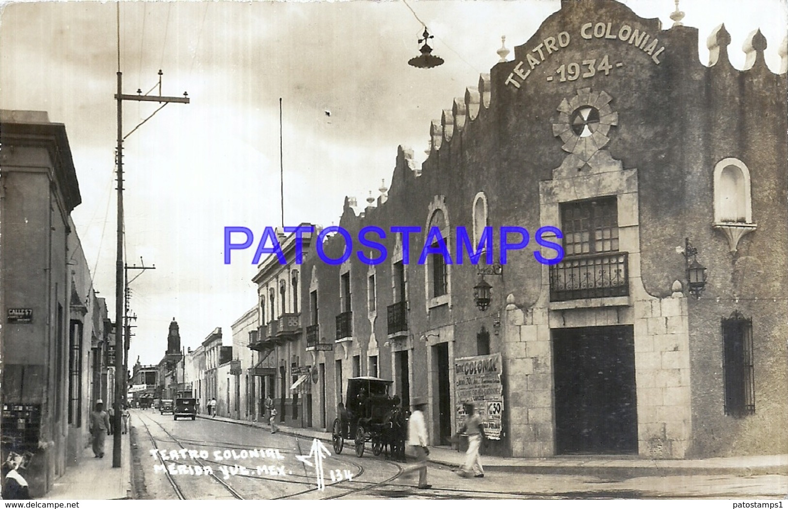 110658 MEXICO MERIDA YUCATAN TEATRO COLONIAL & RAILRAOD POSTAL POSTCARD - Mexique