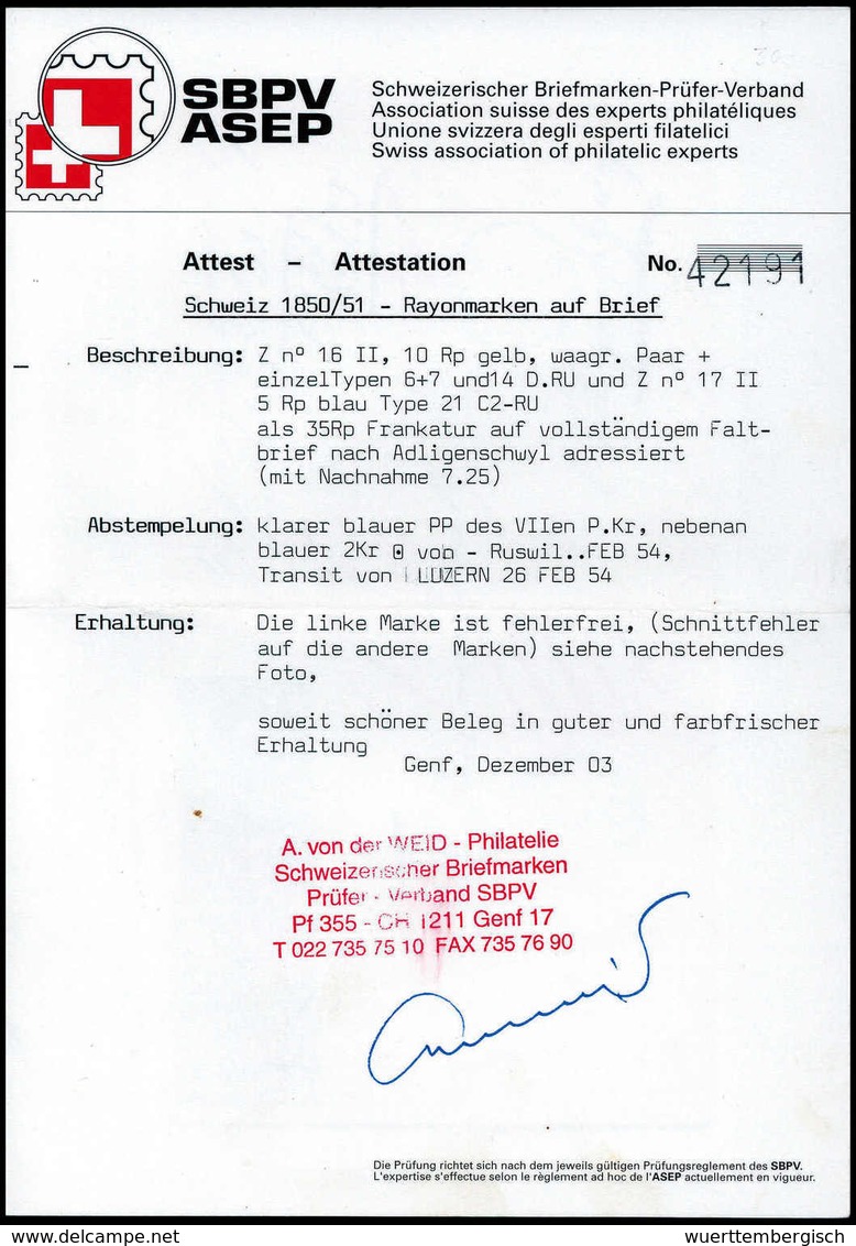 Beleg Schweiz - Sonstige & Ohne Zuordnung