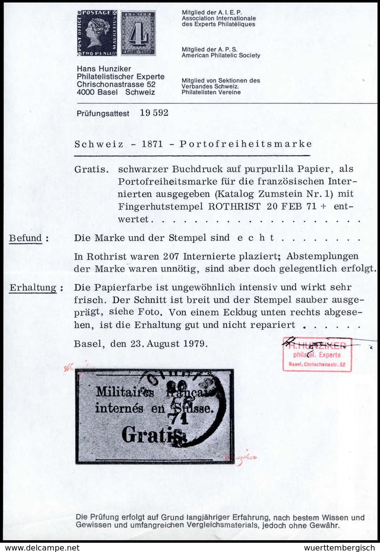 Gest. Schweiz Portofreiheit Für Das Militär - Sonstige & Ohne Zuordnung