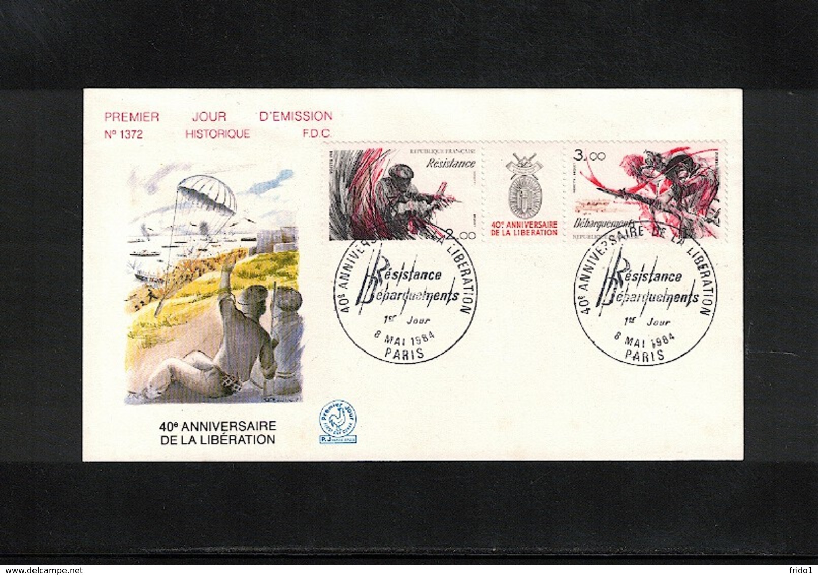 France 1984 40th Anniversary Of Liberation FDC - 2. Weltkrieg