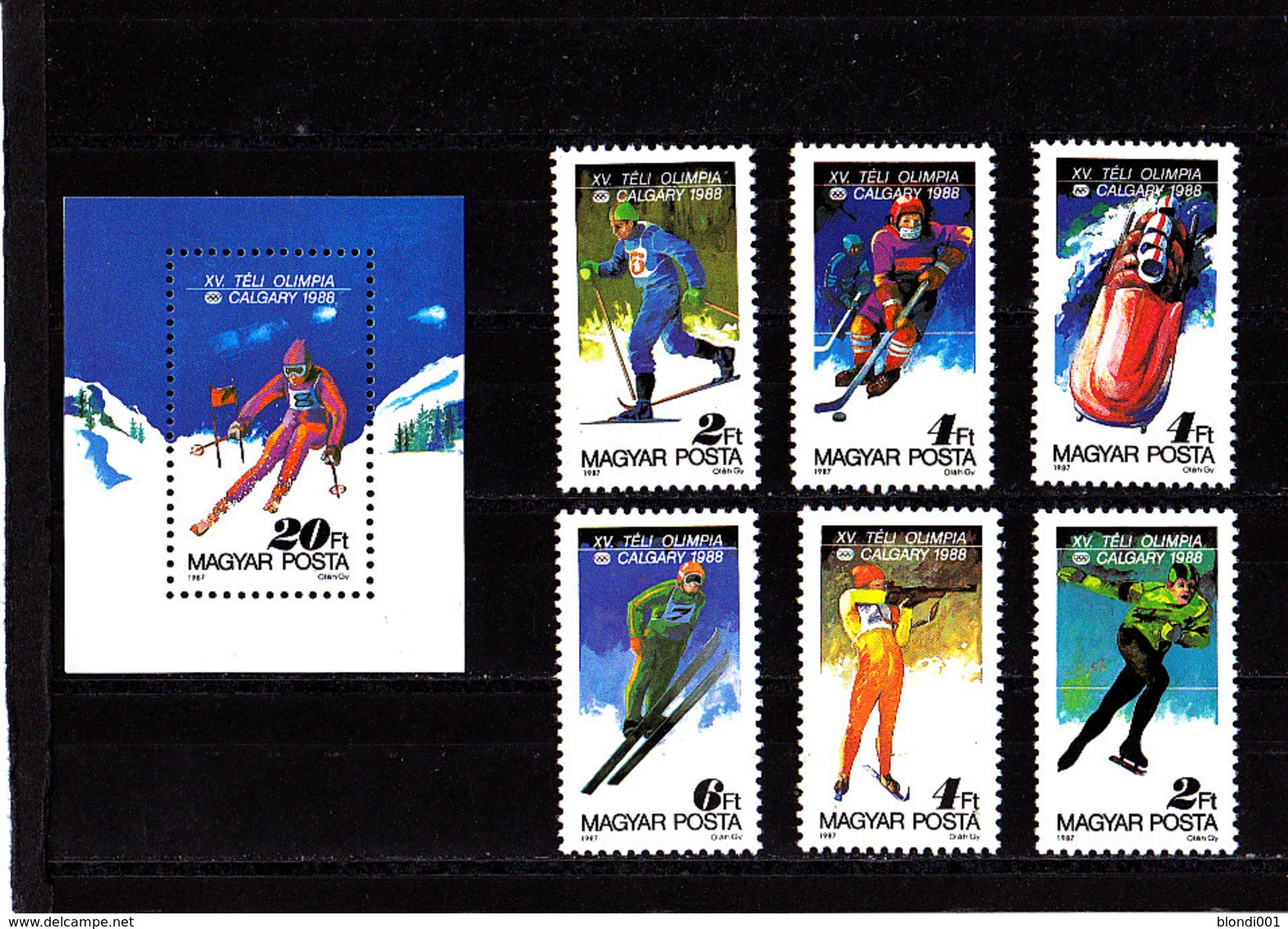 Olympics 1988 - Ice Hockey - HUNGARY - S/S+Set MNH - Inverno1988: Calgary