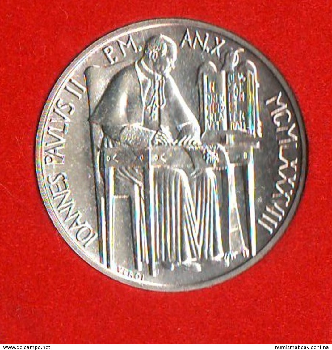 1000 Lire 1988 Vaticano Papa Paolo II° Vatikan State Silver Coin Anno X° Year - Vaticano