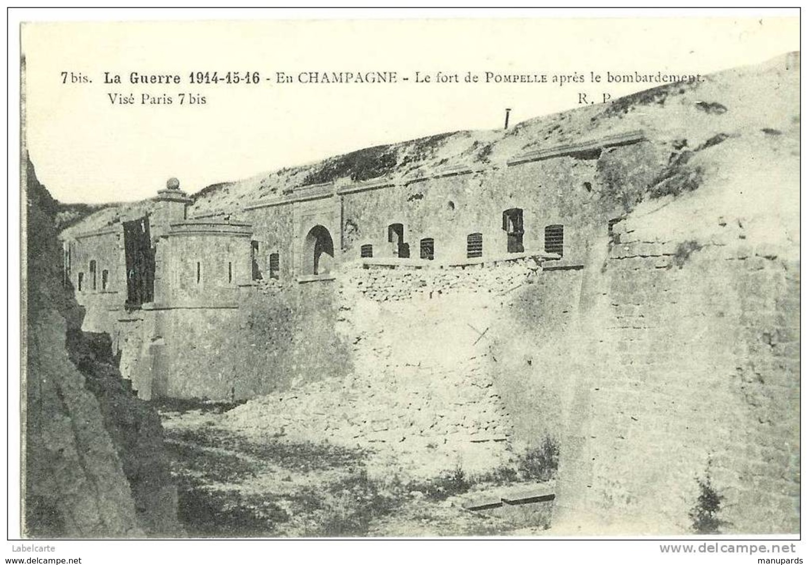 51 PUISIEULX / FORT DE LA POMPELLE / CARTE PHOTO / 1915 / MILITAIRES / SOLDATS / POILUS