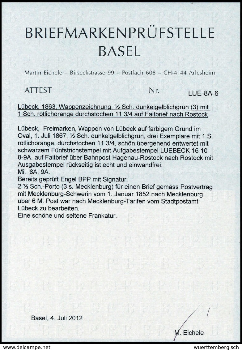 Beleg Altdeutschland Lübeck - Andere & Zonder Classificatie