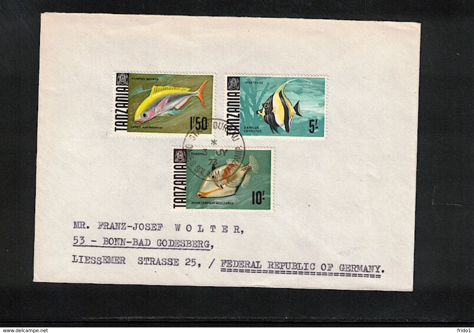 Tanzania 1973 Fishes Interesting Letter - Fische