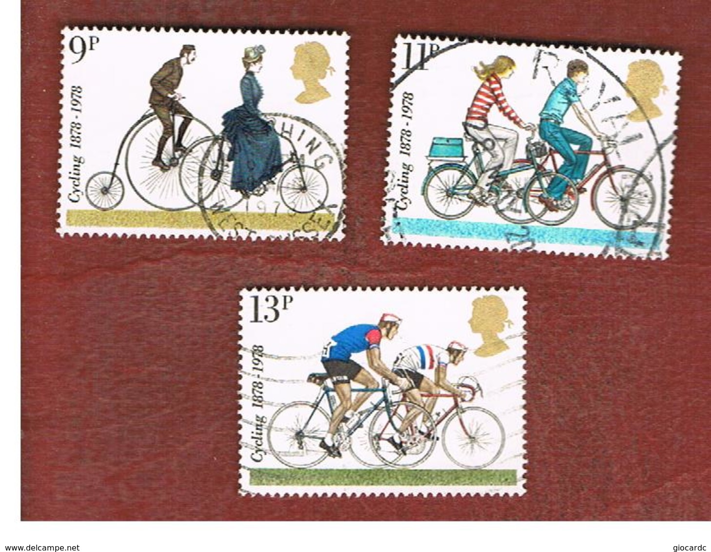 GRAN BRETAGNA (UNITED KINGDOM) -  SG 1067.1070  -  1978 CYCLING ANNIVERSARIES - USED - Usati